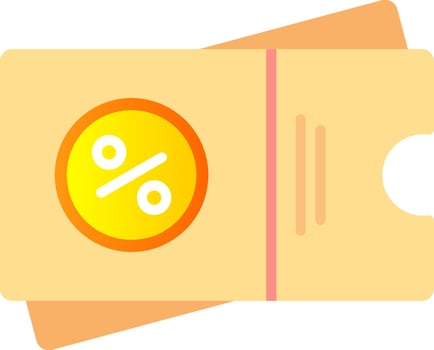 Voucher Flat Gradient  Icon vector
