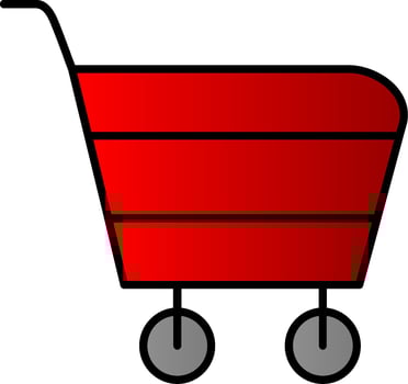 Cart Line Filled Gradient  Icon vector