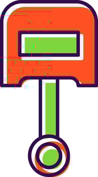 Piston Filled  Icon vector