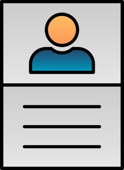 User Line Filled Gradient  Icon vector