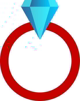 Wedding Ring Flat Gradient  Icon vector