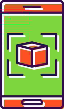 Augmented Reality Filled  Icon vector