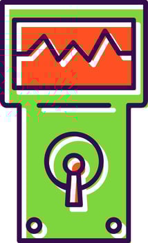 Analyzer Filled  Icon vector