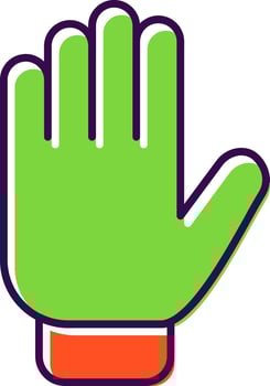 Gloves Filled  Icon vector