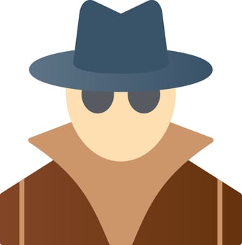 Spy Flat Gradient  Icon vector