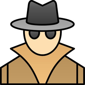 Spy Line Filled Gradient  Icon vector