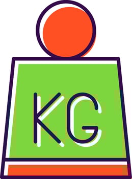 Weight Filled  Icon vector