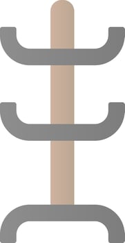 Coat Rack Flat Gradient  Icon vector