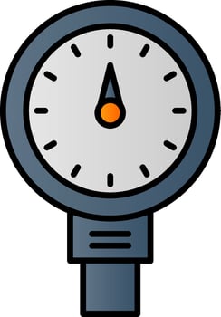 Meter Line Filled Gradient  Icon vector