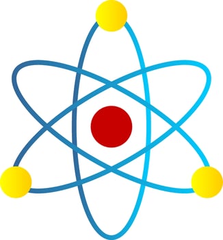 Atom Flat Gradient  Icon vector