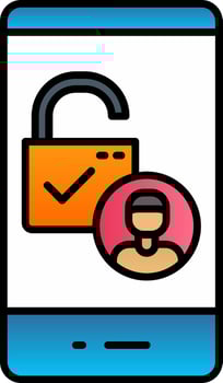 Access Line Filled Gradient  Icon vector