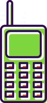 Walkie Talkie Filled  Icon vector