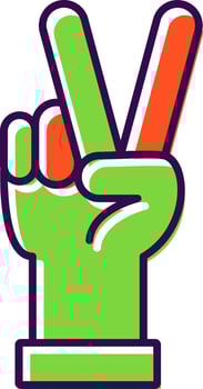Peace Filled  Icon vector