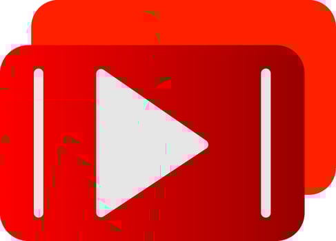 Play Button Flat Gradient  Icon vector