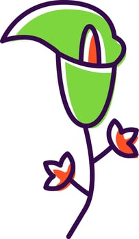 Arum Filled  Icon vector