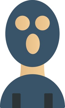 Balaclava Flat Gradient  Icon vector