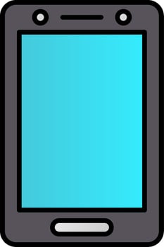 Smartphone Line Filled Gradient  Icon vector