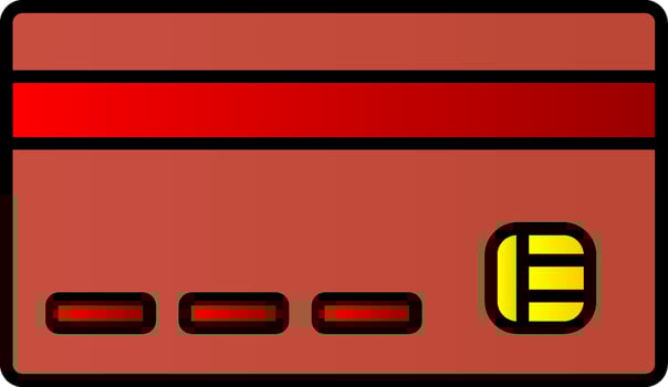 Credit Card Line Filled Gradient  Icon vector