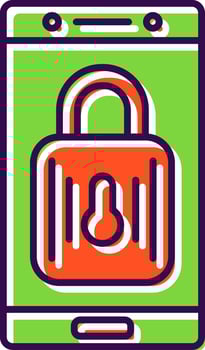 Lock Filled  Icon vector