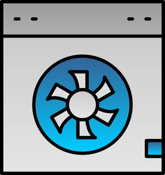 Cooler Line Filled Gradient  Icon vector