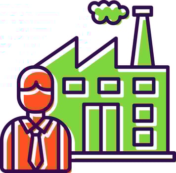 Employee Filled  Icon vector