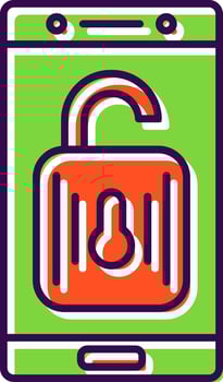 Unlock Filled  Icon vector