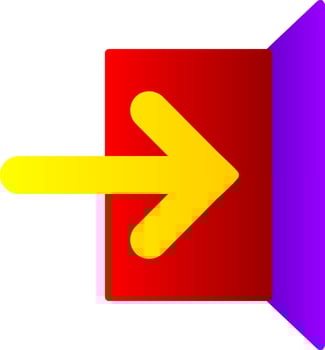 Sign In Flat Gradient  Icon vector