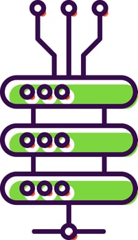 Data Network Filled  Icon vector