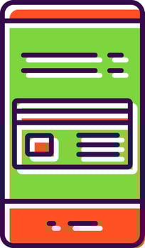 Card Payment Filled  Icon vector