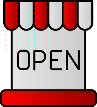 Open Line Filled Gradient  Icon vector
