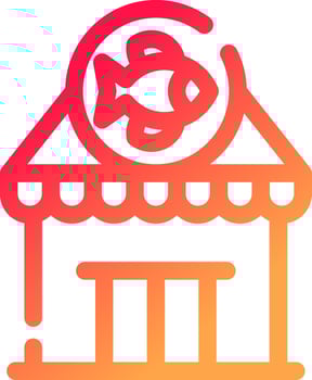 Fishing Gear Shop Creative Icon Design vector