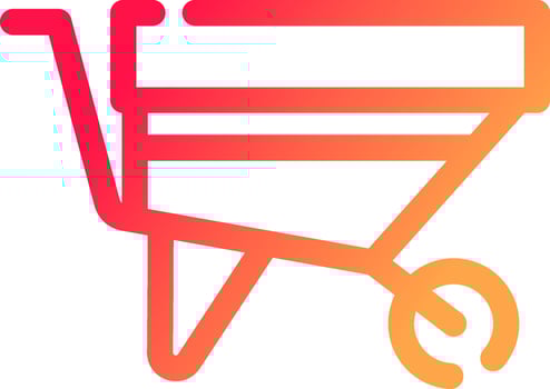 Wheelbarrow Creative Icon Design vector