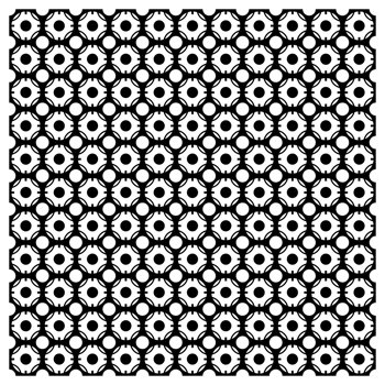 Black And White Retro Circles Geometric 1960s Pattern png