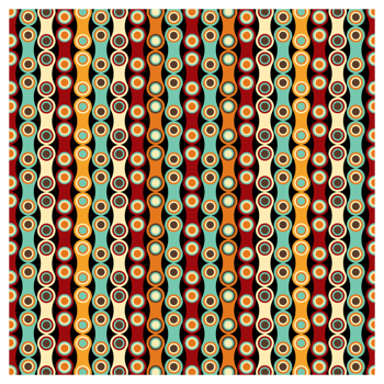 1970s Style Retro Bohemian Seventies Vintage Chain Link Pattern png
