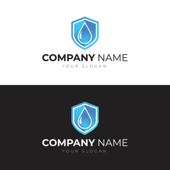 Water drop logo design template vector