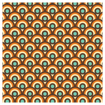 1970s Style Retro Seventies Vintage Mid Century Circles Pattern png