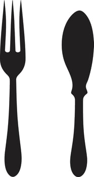 Culinary Symphony Crest Elegant Vector Design for Dining Excellence Artistic Cutlery Emblem Vector Logo for Stylish Dining Symbol