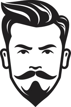 Modern Masculinity Insignia Stylish Male Face Vector Icon for Contemporary Appeal Chiseled Charm Badge Vector Design for Handsome Male Face Logo