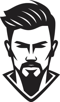 Timeless Profile Crest Classic Male Face Icon in Enduring Elegance Expressive Elegance Insignia Vector Logo for Artistic Male Face Illustration