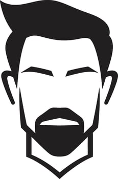 Timeless Trademark Insignia Classic Male Face Vector Icon for Iconic Branding Poised Profile Badge Vector Logo for Graceful Male Face Illustration