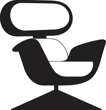 Tranquil Trends Crest Vector Design for Trendy Modern Relaxing Chair Urban Elegance Badge Stylish Chair Icon in Vector Logo for Relaxation