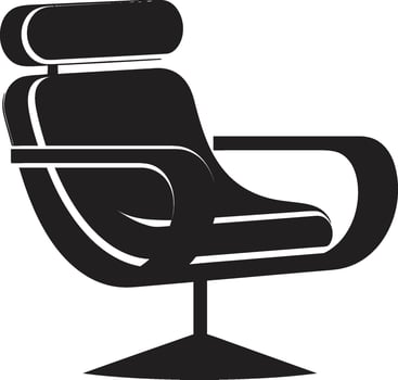 Relaxation Haven Insignia Sleek Chair Vector Icon for Cozy Spaces Elegance Lounge Crest Vector Logo for Stylish and Relaxing Chair Illustration