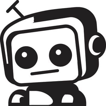 Pocket Pal Badge Small Robot Vector Icon for Compact Connections Mini Mech Marvel Insignia Adorable Robot Chatbot Icon for Conversational Charm
