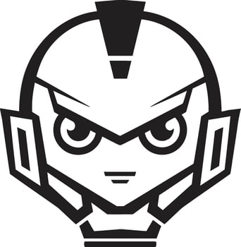 Talkbox Totem Badge Vector Icon of a Miniature Robot for Chat Delight Pint sized Pal Insignia Cute Robot Chatbot Design for Compact Connections