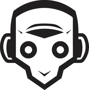 Byte sized Bot Badge Adorable Robot Vector Icon for Chat Assistance Mini Mech Marvel Insignia Tiny Robot Chatbot Icon for Conversational Charm