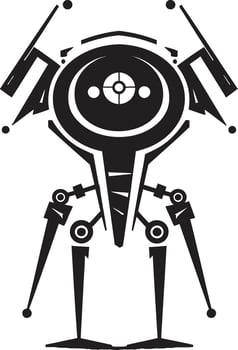 Talkbox Totem Badge Miniature Robot Vector Icon for Chat Delight Nano Nudge Insignia Cute Robot Chatbot Icon for Digital Assistance
