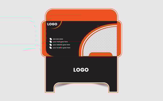 Corporate unique envelope design template vector