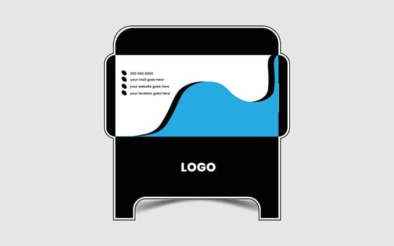 Corporate unique envelope design template vector