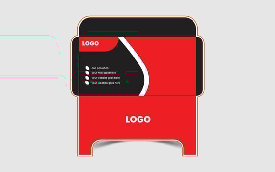 Corporate unique envelope design template vector