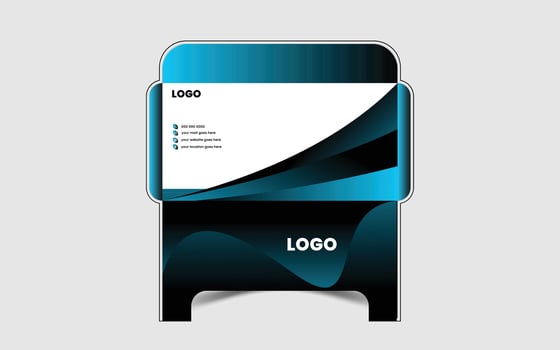 Corporate unique envelope design template vector